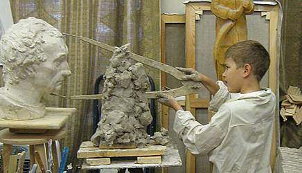 Обучение основам скульптуры в студии Олега Торопыгина